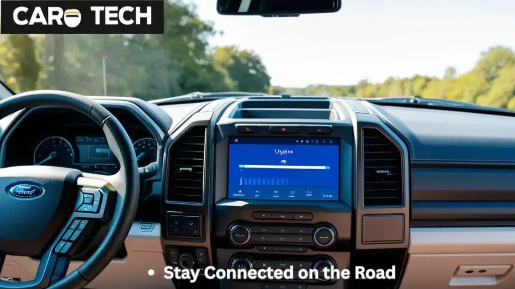 Ford F‑150 SYNC touchscreen showing software update in progress