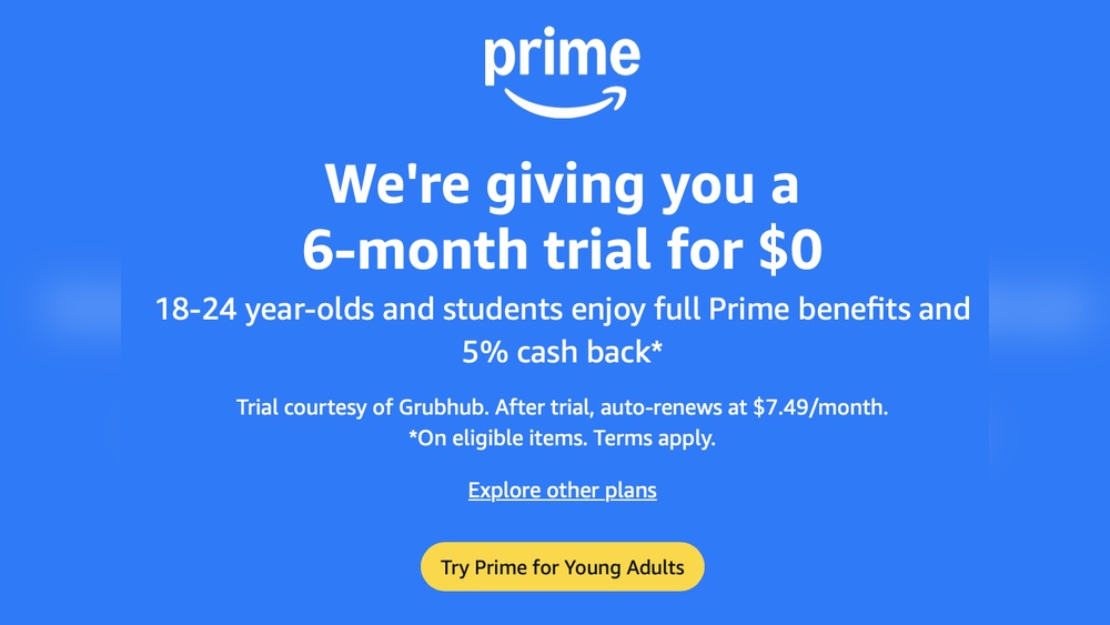 Prime Young Adults Free Trial
