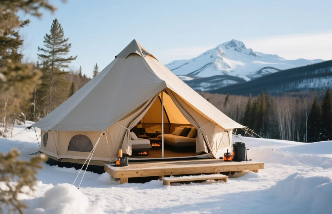 Bel Air Tremblant: Heated Domes And Comfort - Winter glamping heated tents Quebec