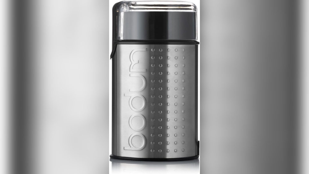 Brushed Chrome Electric Blade Coffee Grinder