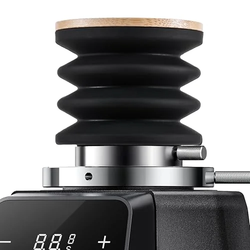 coffee grinder with bellows hopper system