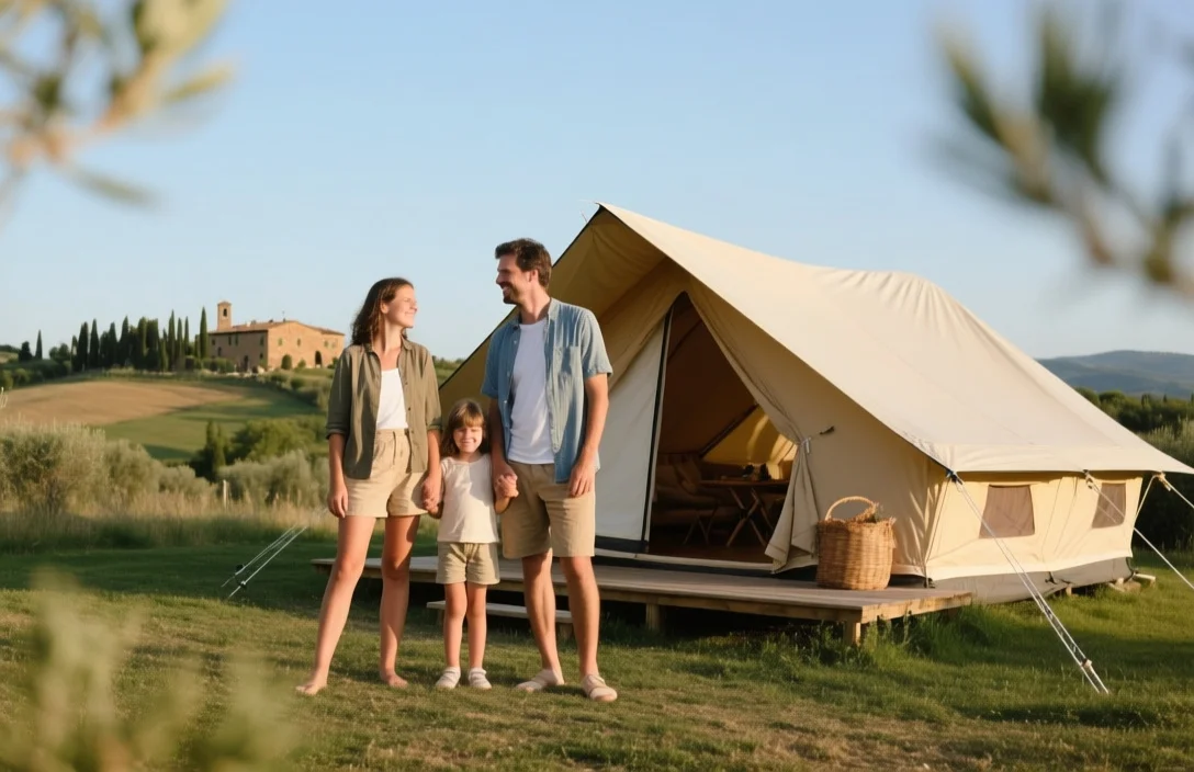 Family glamping resorts Tuscany Italy