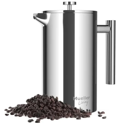 french press coffee maker with steel filter