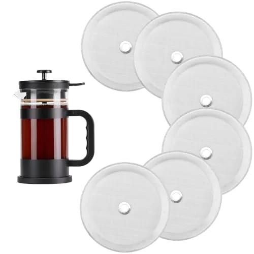 french press with double filter mesh screen