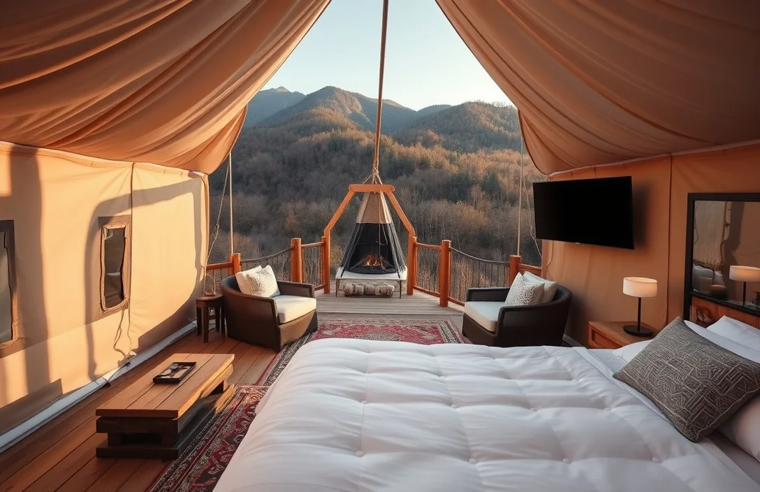 Luxury glamping Great Smoky Mountains