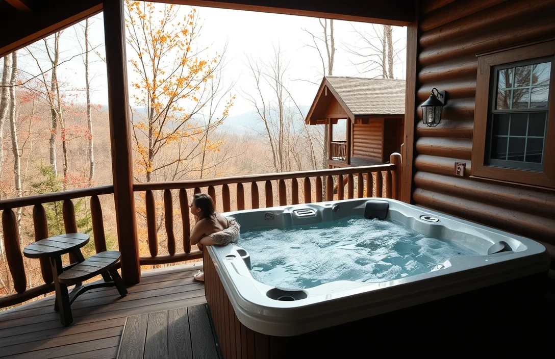 Romantic cabins with hot tub Gatlinburg