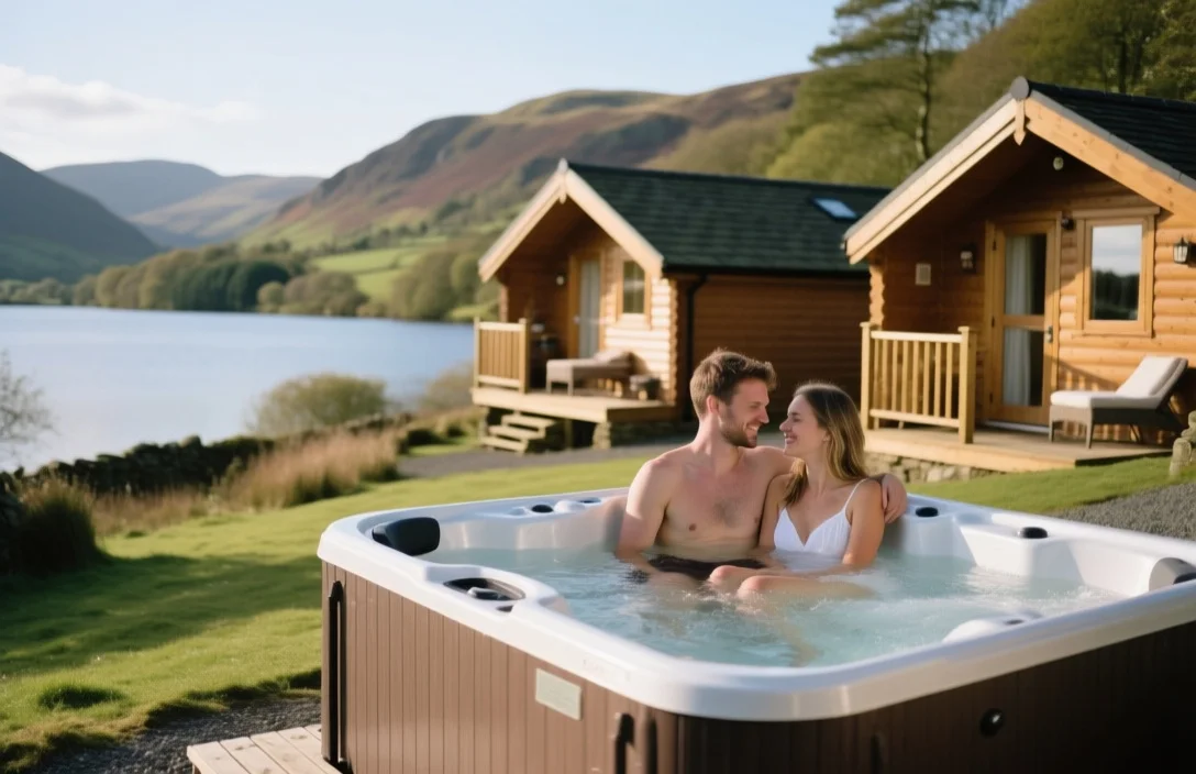 Romantic cabins with hot tub Lake District UK