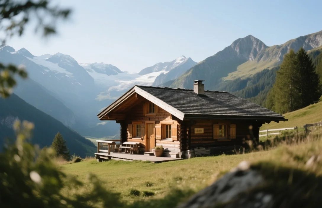 Secluded mountain cabins Swiss Alps