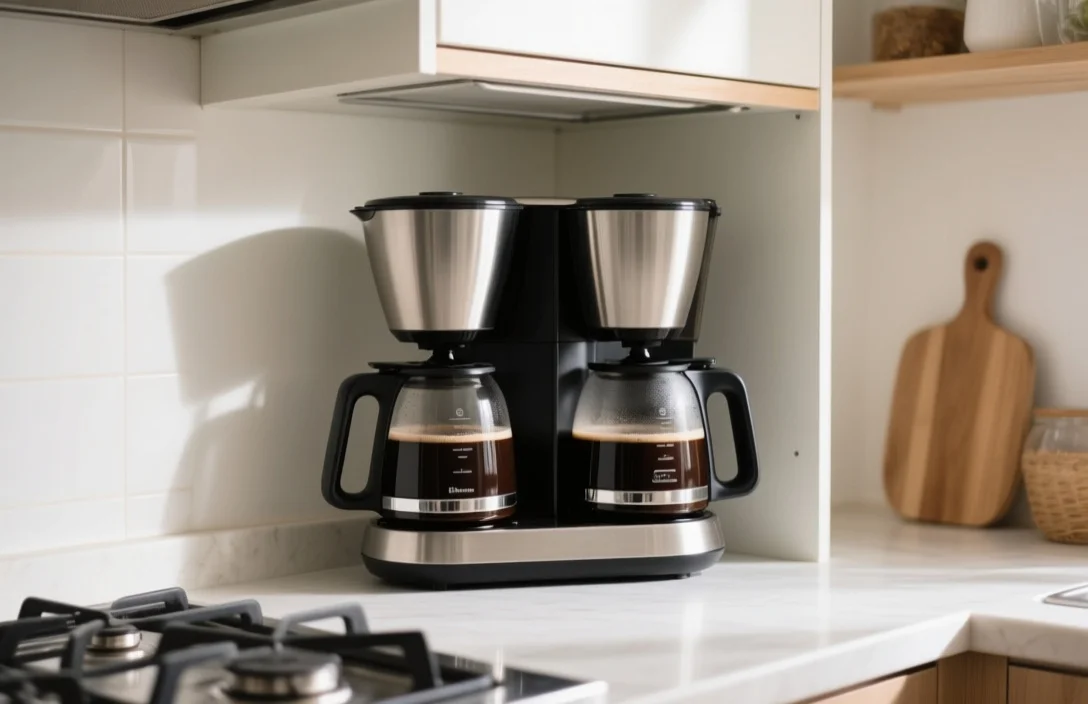 Space saving design benefits for smaller kitchens - what is a dual brew coffee maker