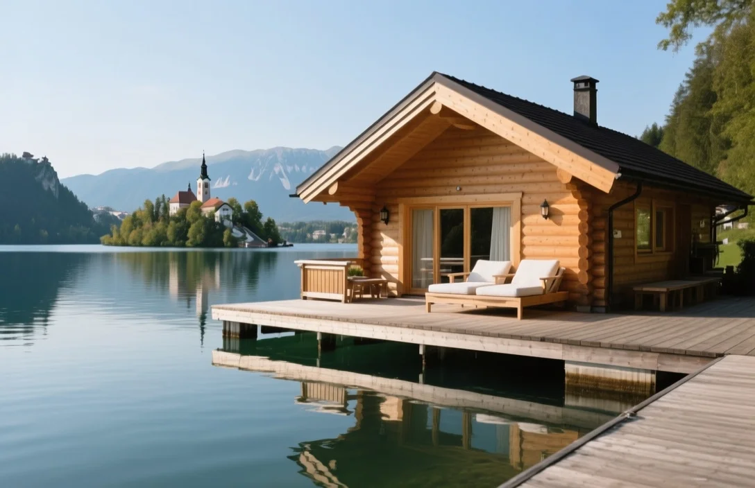Waterfront cabin rentals Lake Bled Slovenia
