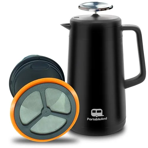 french press with silicone base for grip