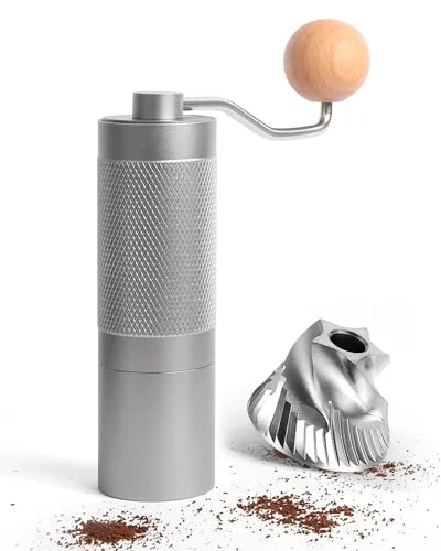 lightweight aluminum manual hand coffee grinder