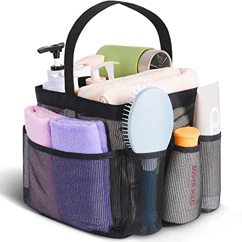 mesh shower caddy portable with pockets