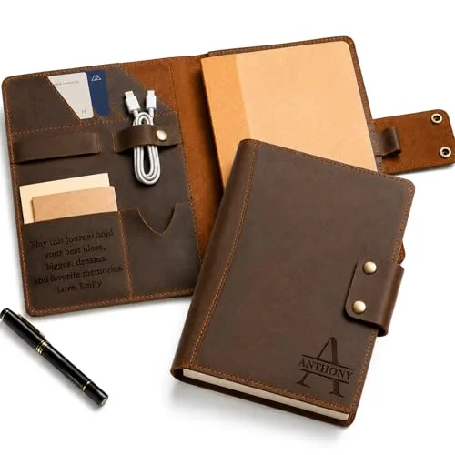 personalized leather journal for college students