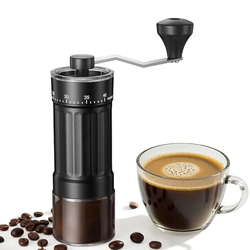 quiet hand crank manual coffee grinder