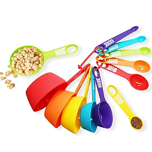 colorful nesting plastic measuring spoons