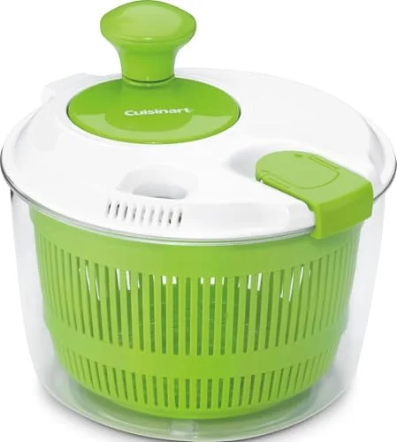 compact vegetable salad spinner with drain