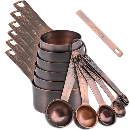 copper measuring spoon set for baking