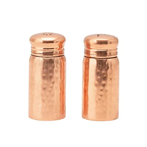 copper salt and pepper shaker set for kitchen