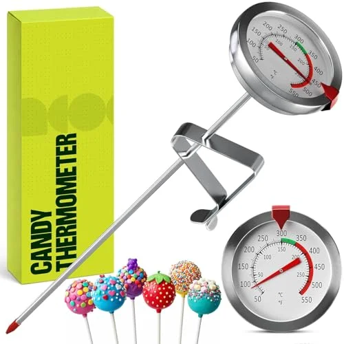 deep fry oil thermometer with pot attachment clip
