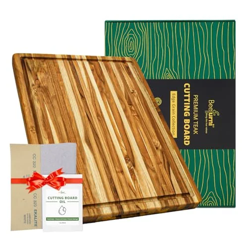 extra large wooden cutting board with juice groove