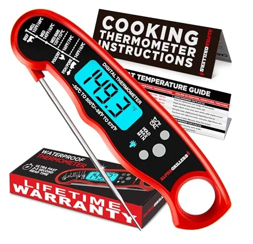folding probe meat thermometer for kitchen