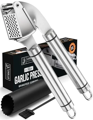 garlic press heavy duty stainless steel