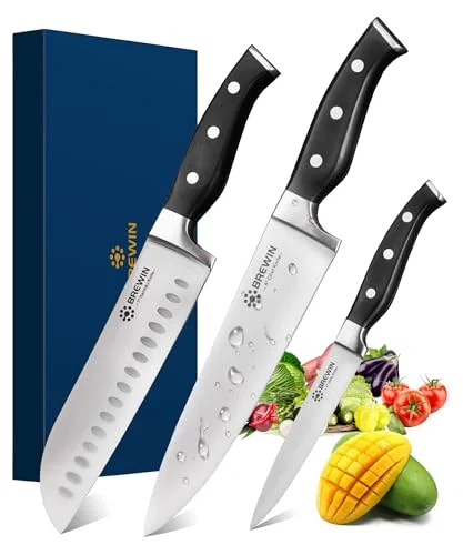 German steel santoku knife for kitchen