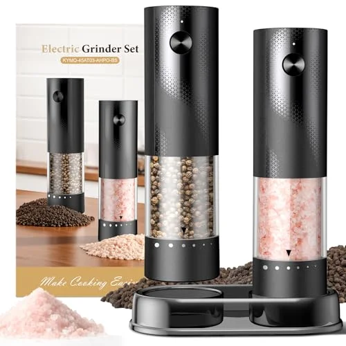 rechargeable electric salt and pepper grinder set