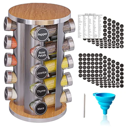 rotatable spice carousel with jars