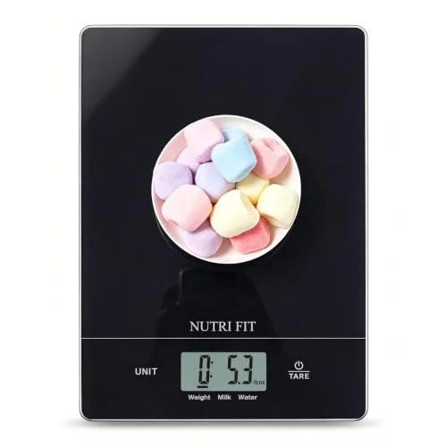 slim tempered glass food scale for small kitchens