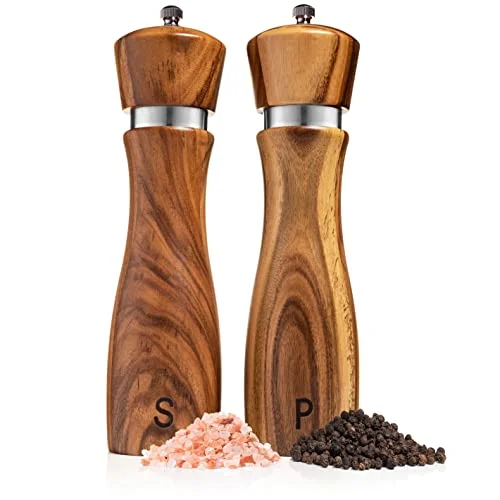 wooden salt grinder with ceramic core