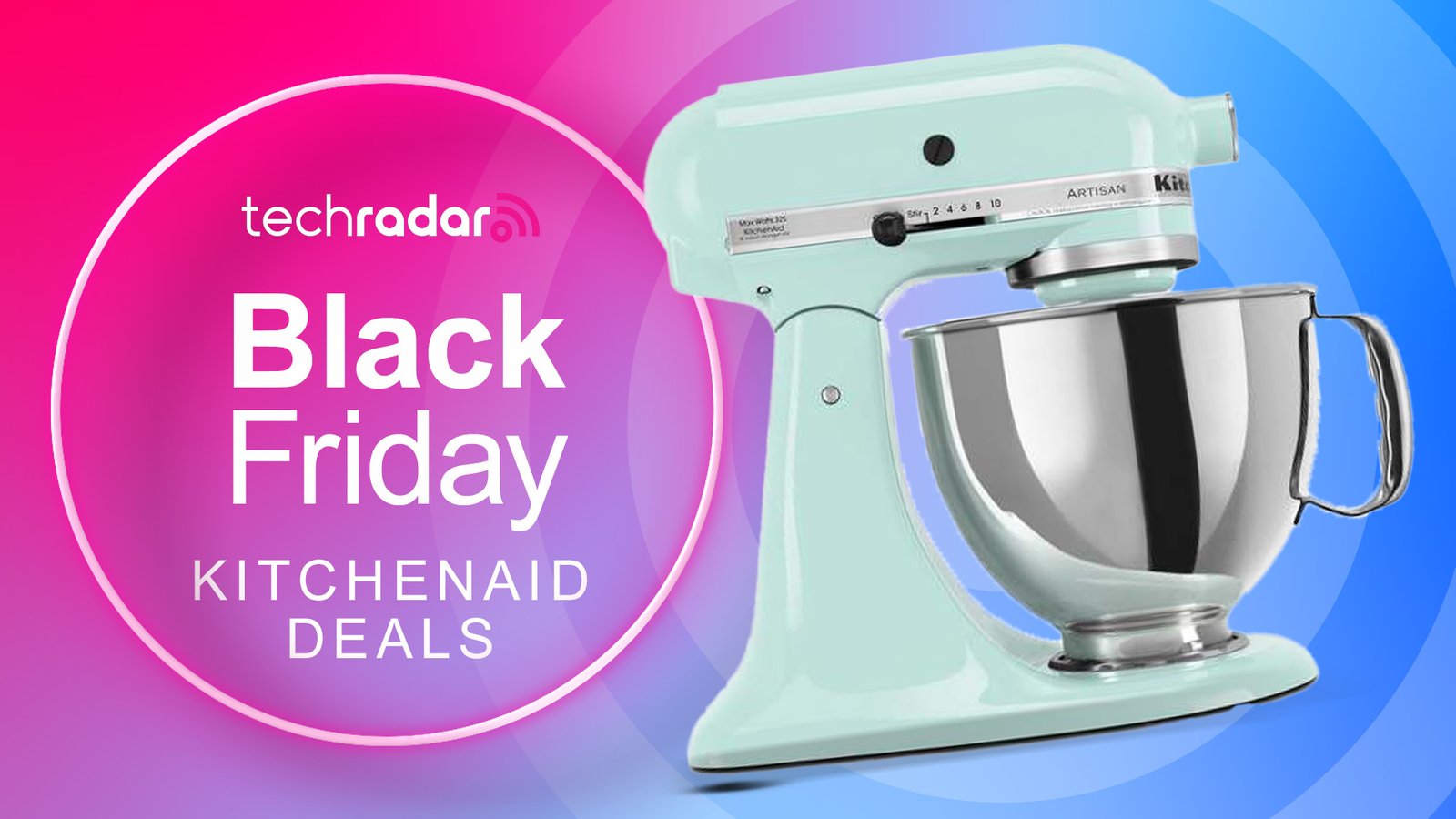 Red stand mixer on a kitchen counter during Black Friday KitchenAid deals